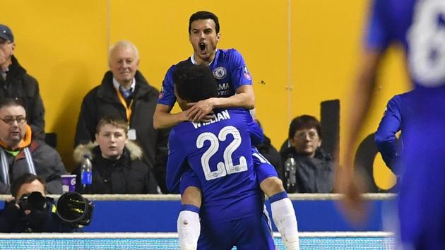 Chelsea F.C. defeated Wolverhampton 2-0 thanks to goals from Pedro and Diego as they stayed on course for an FA Cup double. (AFP) Chelsea F.C. defeated Wolverhampton 2-0 thanks to goals from Pedro and Diego as they stayed on course for an FA Cup double. (AFP)