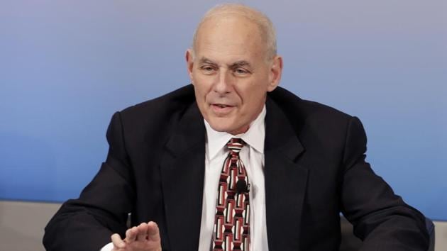 US Secretary of Homeland Security John Kelly speaks during the Munich Security Conference in Munich. (AP Photo) US Secretary of Homeland Security John Kelly speaks during the Munich Security Conference in Munich. (AP Photo)