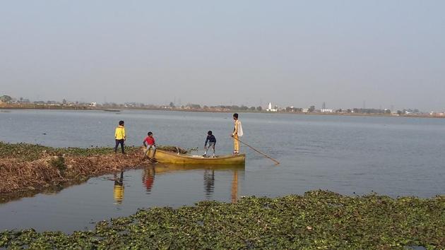 Spread over 37.749 hectares, the wetland is located near Bambawad village on the border of Gautam Budh Nagar and Hapur districts. Spread over 37.749 hectares, the wetland is located near Bambawad village on the border of Gautam Budh Nagar and Hapur districts.