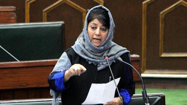 Jammu and Kashmir chief minister Mehbooba Mufti said her party PDP won’t shy away from taking any ‘tough’ decision’ for the betterment of the state, in Budgam on Feb 19.(PTI File Photo) Jammu and Kashmir chief minister Mehbooba Mufti said her party PDP won’t shy away from taking any ‘tough’ decision’ for the betterment of the state, in Budgam on Feb 19.(PTI File Photo)