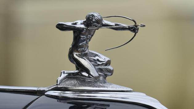 A symbol of Pierce vintage car. (Ravi Choudhary/HT PHOTO)