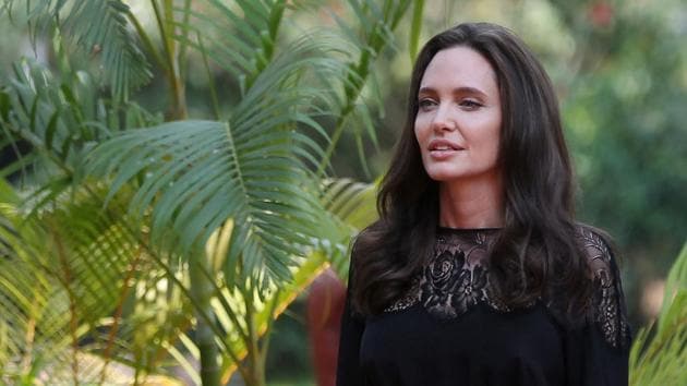 Actor Angelina Jolie arrives for a news conference at a hotel in Siem Reap province, Cambodia. (REUTERS) Actor Angelina Jolie arrives for a news conference at a hotel in Siem Reap province, Cambodia. (REUTERS)