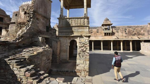 The durbar or congregation area for nobility and high-ranking officials of king Ratan Singh. (Raj K Raj/HT PHOTO)