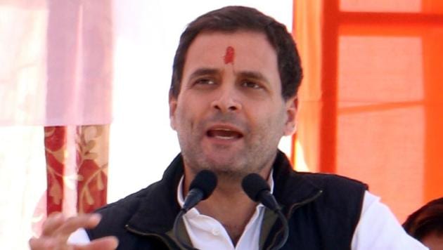 Congress national vice president Rahul Gandhi hit out at Prime Minister Narendra Modi for the latter’s ‘kabristan-shamshan’ comment saying when Modi feels jittery, he starts spreading hatred.(HT File Photo)