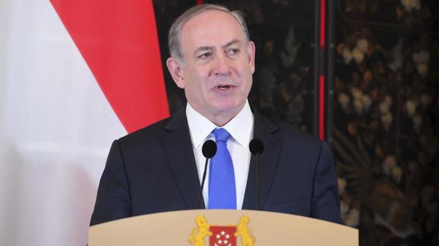 Israel Prime Minister Benjamin Netanyahu speaks during a press conference at the Presidential Palace in Singapore on Feb 20, 2017. (AP) Israel Prime Minister Benjamin Netanyahu speaks during a press conference at the Presidential Palace in Singapore on Feb 20, 2017. (AP)