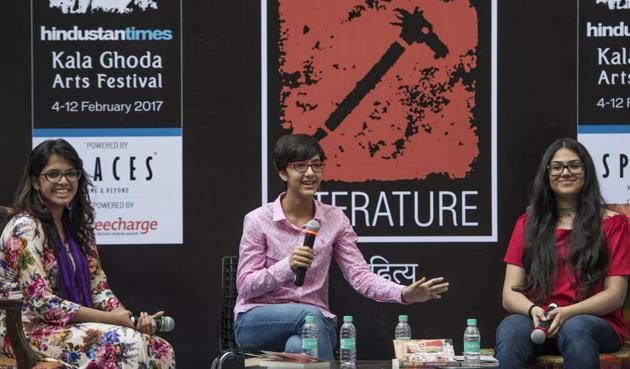 Teen authors Insiya Patanwala, Zuni Chopra and Anusha Subramanian are among the new talent being scouted by publishers.(Satish Bate/HT) Teen authors Insiya Patanwala, Zuni Chopra and Anusha Subramanian are among the new talent being scouted by publishers.(Satish Bate/HT)