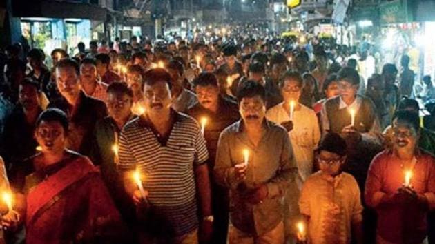 A rally near Petrapole on Indo-Bangladesh border on Monday night in which more than 1,000 persons took part.(Facebook)