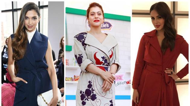 Deepika Padukone, Kajol, Parineeti Chopra rock trench dresses.(Yogen Shah/ HT Photo)