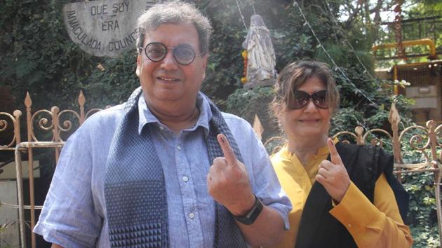 UNDER SPOTLIGHT: Director Subhash Ghai  struck a pose for the cameras. (Pramod Thakur/HT PHOTO) 