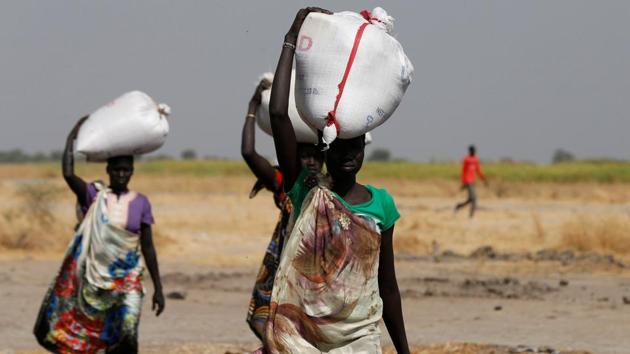 The UN World Food Programme and non-governmental organisations are sounding the alarm, warning that more than a million children are suffering from acute malnutrition. (Reuters Photo)