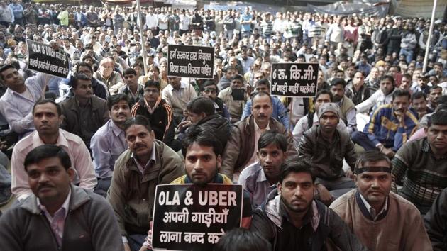 Eleven days into the strike and services in Ola and Uber are nearly back to normal. (Ravi Choudhary/Hindustan Times) Eleven days into the strike and services in Ola and Uber are nearly back to normal. (Ravi Choudhary/Hindustan Times)