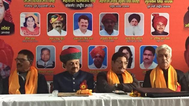 Members of the Akhil Bharatiya Kshatriya Mahasabha at the national convention of the organisation in Kurukshetra, Haryana, February 2017.(HT Photo) Members of the Akhil Bharatiya Kshatriya Mahasabha at the national convention of the organisation in Kurukshetra, Haryana, February 2017.(HT Photo)