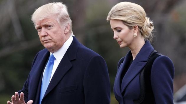 In this file photo, US President Donald Trump, accompanied by his daughter Ivanka, waves as they walk to board Marine One on the South Lawn of the White House in Washington. (AP File Photo) In this file photo, US President Donald Trump, accompanied by his daughter Ivanka, waves as they walk to board Marine One on the South Lawn of the White House in Washington. (AP File Photo)