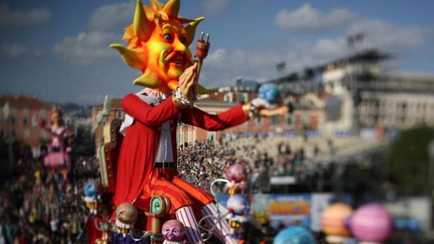 The Carnival in Nice is one of the biggest carnivals in the world and attracts approximately one million visitors each year. (VALERY HACHE / AFP)