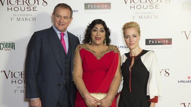Hugh Bonneville plays Lord Mountbatten in the film and Gillian Anderson plays his wife. (Joel Ryan/Invision/AP)