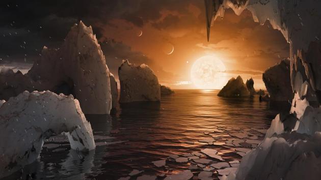 An artist's conception of what the surface of the exoplanet TRAPPIST-1f may look like, based on available data about its diameter, mass and distances from the host star.(Photo: Nasa) An artist's conception of what the surface of the exoplanet TRAPPIST-1f may look like, based on available data about its diameter, mass and distances from the host star.(Photo: Nasa)