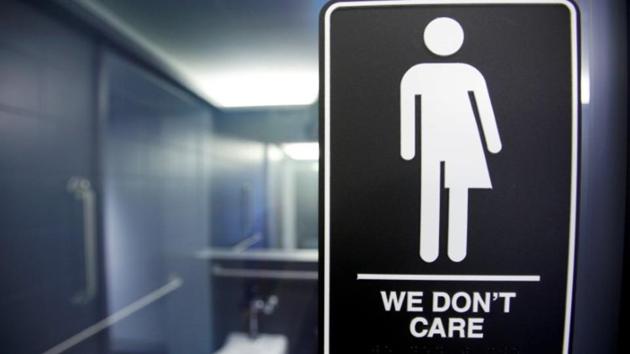 A sign protesting a law restricting transgender bathroom access, in Durham, North Carolina. (Reuters File Photo) A sign protesting a law restricting transgender bathroom access, in Durham, North Carolina. (Reuters File Photo)