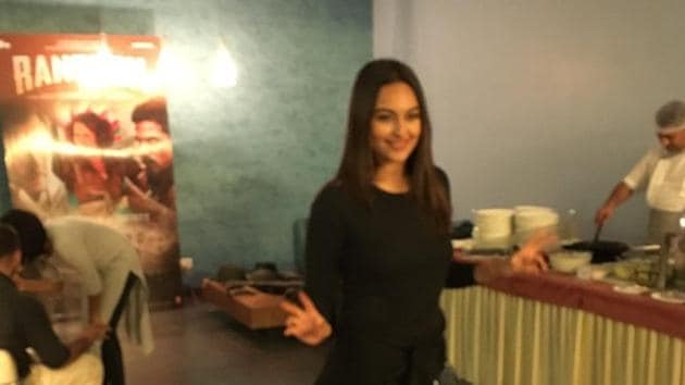 Sonakshi Sinha at the special screening of Rangoon. (Twitter) Sonakshi Sinha at the special screening of Rangoon. (Twitter)