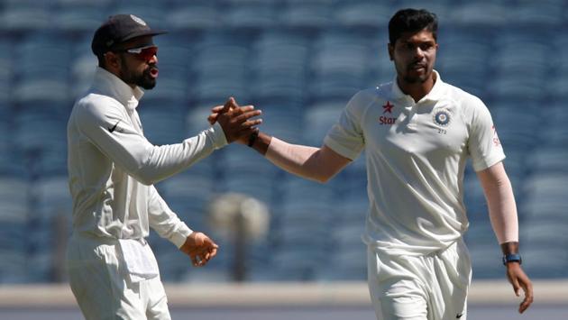 Umesh moved the ball well much to the joy of India captain Virat Kohli. (REUTERS)