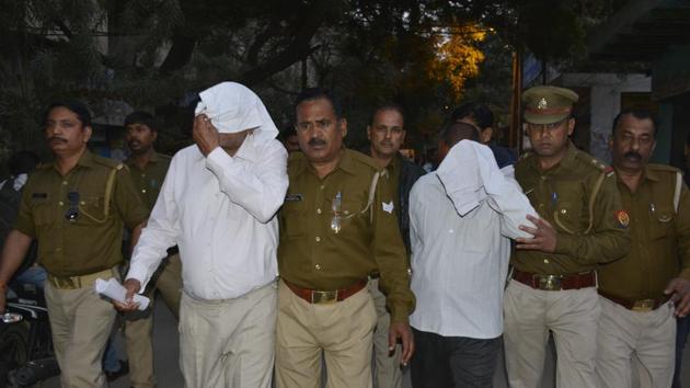 The four convicts were sentenced to life imprisonment on Wednesday. (Sakib Ali/HT) The four convicts were sentenced to life imprisonment on Wednesday. (Sakib Ali/HT)