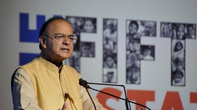 Arun Jaitley said that the Congress is not even a major contestant in Tamil Nadu, West Bengal and Uttar Pradesh.(HT Photo)