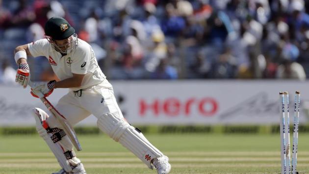 Australian opener David Warner (38) was bowled by India's Umesh Yadav. It was India’s first wicket. (AP)