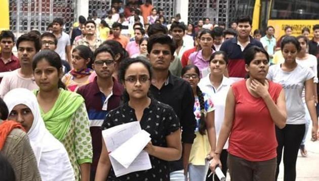 Students leave the campus of Guru Harkrishan Public School at Vasant Vihar after appearing for NEET 2, All India Pre Medical Entrance Exam, in New Delhi on Sunday, July 24, 2016.(Arvind Yadav / Hindustan Times) Students leave the campus of Guru Harkrishan Public School at Vasant Vihar after appearing for NEET 2, All India Pre Medical Entrance Exam, in New Delhi on Sunday, July 24, 2016.(Arvind Yadav / Hindustan Times)