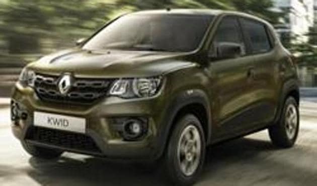Automaker Renault India today launched a new variant of hatchback Kwid, with prices starting at Rs 3.54 lakh (ex-showroom Delhi). (HT Archive) Automaker Renault India today launched a new variant of hatchback Kwid, with prices starting at Rs 3.54 lakh (ex-showroom Delhi). (HT Archive)