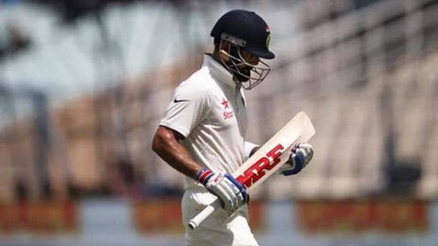 Virat Kohli was dismissed for a duck in the first innings of the Pune Test against Australia(AFP)