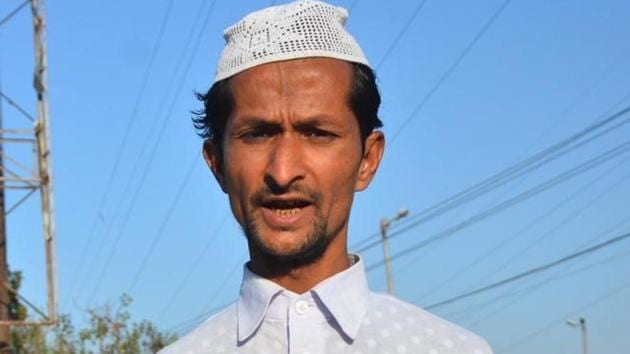 Moeen Siddique, the head of the All-India Faisan-e-Madina Council, which has announced a reward of Rs 10 lakh to behead Islamic scholar Tarek Fatah.(HT Photo)