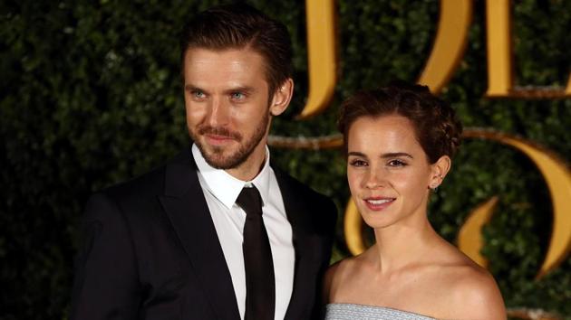 Her co-star from the film, actor Dan Stevens was not looking too bad himself. (REUTERS)