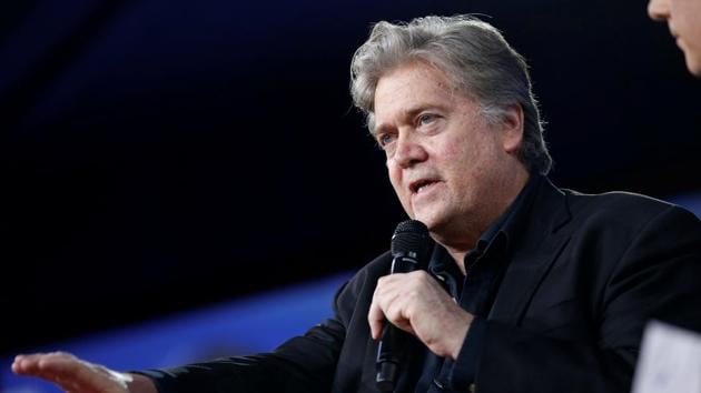 White House Chief Strategist Stephen Bannon speaks at the Conservative Political Action Conference (CPAC) in National Harbor, Maryland, US on February 23. (REUTERS) White House Chief Strategist Stephen Bannon speaks at the Conservative Political Action Conference (CPAC) in National Harbor, Maryland, US on February 23. (REUTERS)
