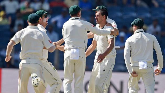 Mitchell Starc then tormented India by picking Virat Kohli (0) and Cheteshwar Pujara’s (6) wicket in the same over. (PTI)