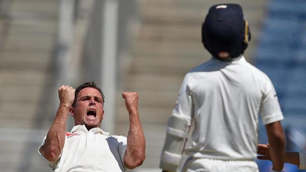 Steve O'Keefe then led to a collapse by dismissing Ajinkya Rahane, Wriddhiman Saha and Rahul in the same over. (PTI)
