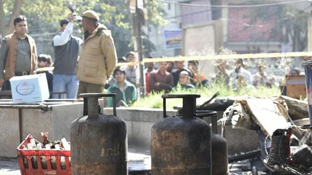 The spot where the accident happened. (Vipin Kumar/HT Photo) The spot where the accident happened. (Vipin Kumar/HT Photo)