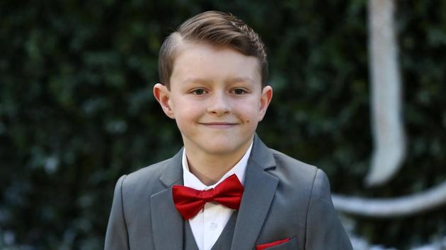 Nathan Mack rocked a pretty red bow tie. He plays the adorable tea cup Chip. (REUTERS)