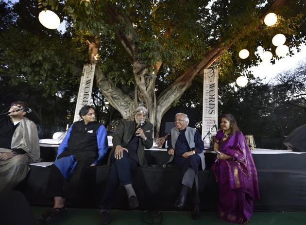 L-R: Politician Shashi Tharoor, filmmaker Muzzafar Ali and poet Ashok Vajpeyi at the literary festival, ‘Meer Ki Delhi: Words in the garden’, in Delhi. The two-day event is inspired by renowned Urdu poet Meer. (Raj K Raj/HT Photo) L-R: Politician Shashi Tharoor, filmmaker Muzzafar Ali and poet Ashok Vajpeyi at the literary festival, ‘Meer Ki Delhi: Words in the garden’, in Delhi. The two-day event is inspired by renowned Urdu poet Meer. (Raj K Raj/HT Photo)