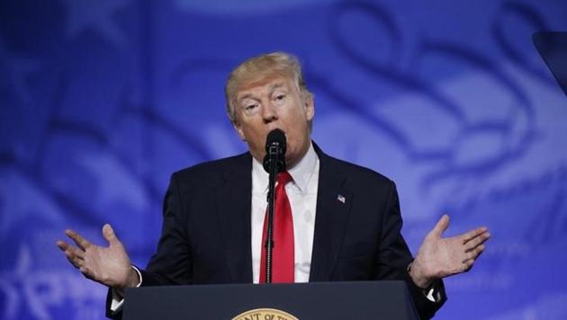 US President Donald Trump addresses the American Conservative Union's annual Conservative Political Action Conference (CPAC) in National Harbor, Maryland.(Reuters Photo) US President Donald Trump addresses the American Conservative Union's annual Conservative Political Action Conference (CPAC) in National Harbor, Maryland.(Reuters Photo)