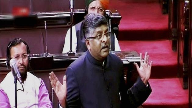 Union electronics and information technology minister Ravi Shankar Prasad on Thursday urged the visiting EU parliamentarians to open bigger doors for the Indian IT professionals.(PTI)