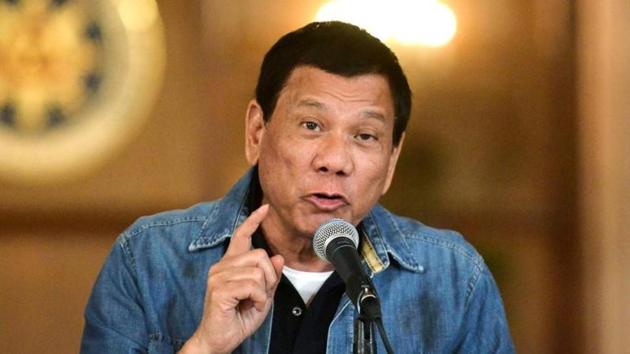 Philippine President Rodrigo Duterte during an announcement in Manila.(Reuters File Photo) Philippine President Rodrigo Duterte during an announcement in Manila.(Reuters File Photo)