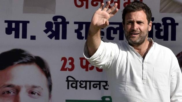 Congress vice president Rahul Gandhi address rally at jagdishpur in uttar Pradesh on Thursday, February 23, 2017. (Arun Sharma/HT PHOTO) Congress vice president Rahul Gandhi address rally at jagdishpur in uttar Pradesh on Thursday, February 23, 2017. (Arun Sharma/HT PHOTO)