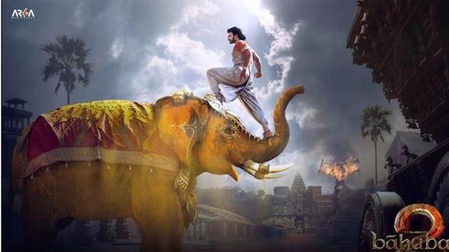 In this motion poster, we get to see a bit more of what looks like Mahishmati apart from Prabhas as Amarendra Baahubali. (Twitter) In this motion poster, we get to see a bit more of what looks like Mahishmati apart from Prabhas as Amarendra Baahubali. (Twitter)