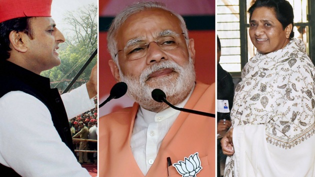 Combination image of Uttar Pradesh CM Akhilesh Yadav, Prime Minister Narendra Modi and BSP chief Mayawati.(Agencies) Combination image of Uttar Pradesh CM Akhilesh Yadav, Prime Minister Narendra Modi and BSP chief Mayawati.(Agencies)