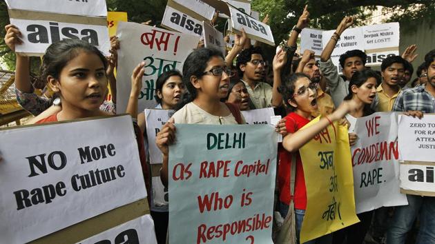 A 20-year-old Delhi University student has alleged that her classmate and three of his friends gang raped her after lacing her drink with sedatives on Friday. (Raj K Raj/ HT file) A 20-year-old Delhi University student has alleged that her classmate and three of his friends gang raped her after lacing her drink with sedatives on Friday. (Raj K Raj/ HT file)