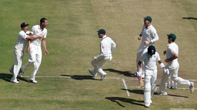 Virat Kohli scored 0 and 13 in the first India vs Australia Test in Pune.(AFP)