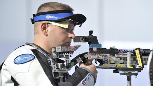 Hungary's Peter Sidi finished fifth in the 10m air rifle event at Rio Olympics, behind Abhinav Bindra. (AFP/Getty Images) Hungary's Peter Sidi finished fifth in the 10m air rifle event at Rio Olympics, behind Abhinav Bindra. (AFP/Getty Images)