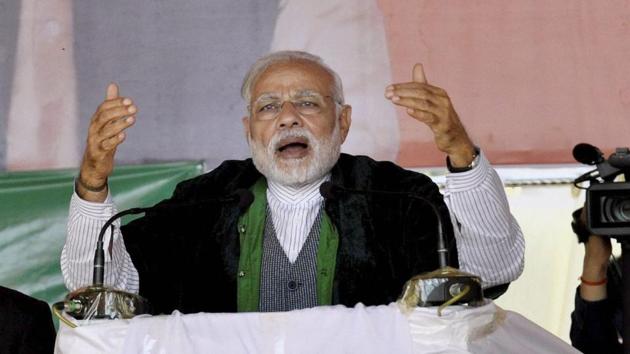 Prime Minister Narendra Modi at an election rally. (PTI File Photo) Prime Minister Narendra Modi at an election rally. (PTI File Photo)