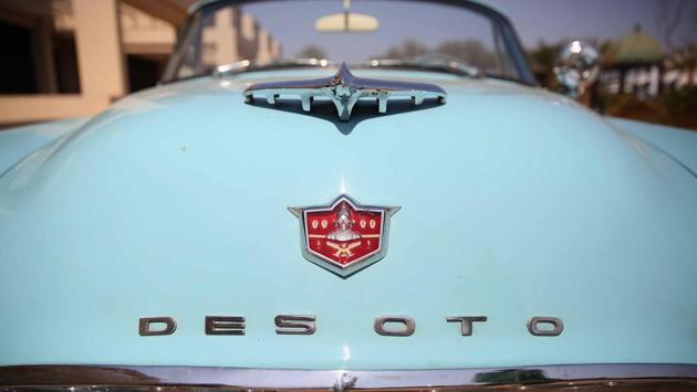 Car Mascot of Desoto. Jaipur has almost 300 vintage cars which had been used by tourists for a royal tour of the city. (Himanshu Vyas\ HT Photo)