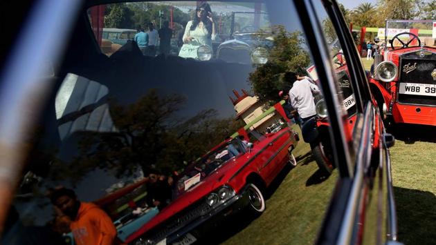 Vintage car rallies are always a pleasing site, not just for the cars themselves but also for the entire aura that surrounds such an event . (Himanshu Vyas\ HT Photo)