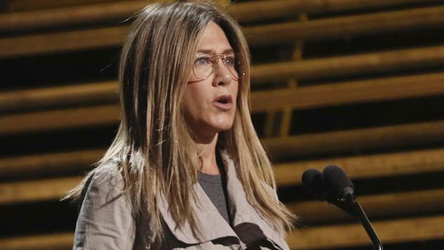 Jennifer Aniston is seen during rehearsals. (Matt Sayles/Invision/AP)